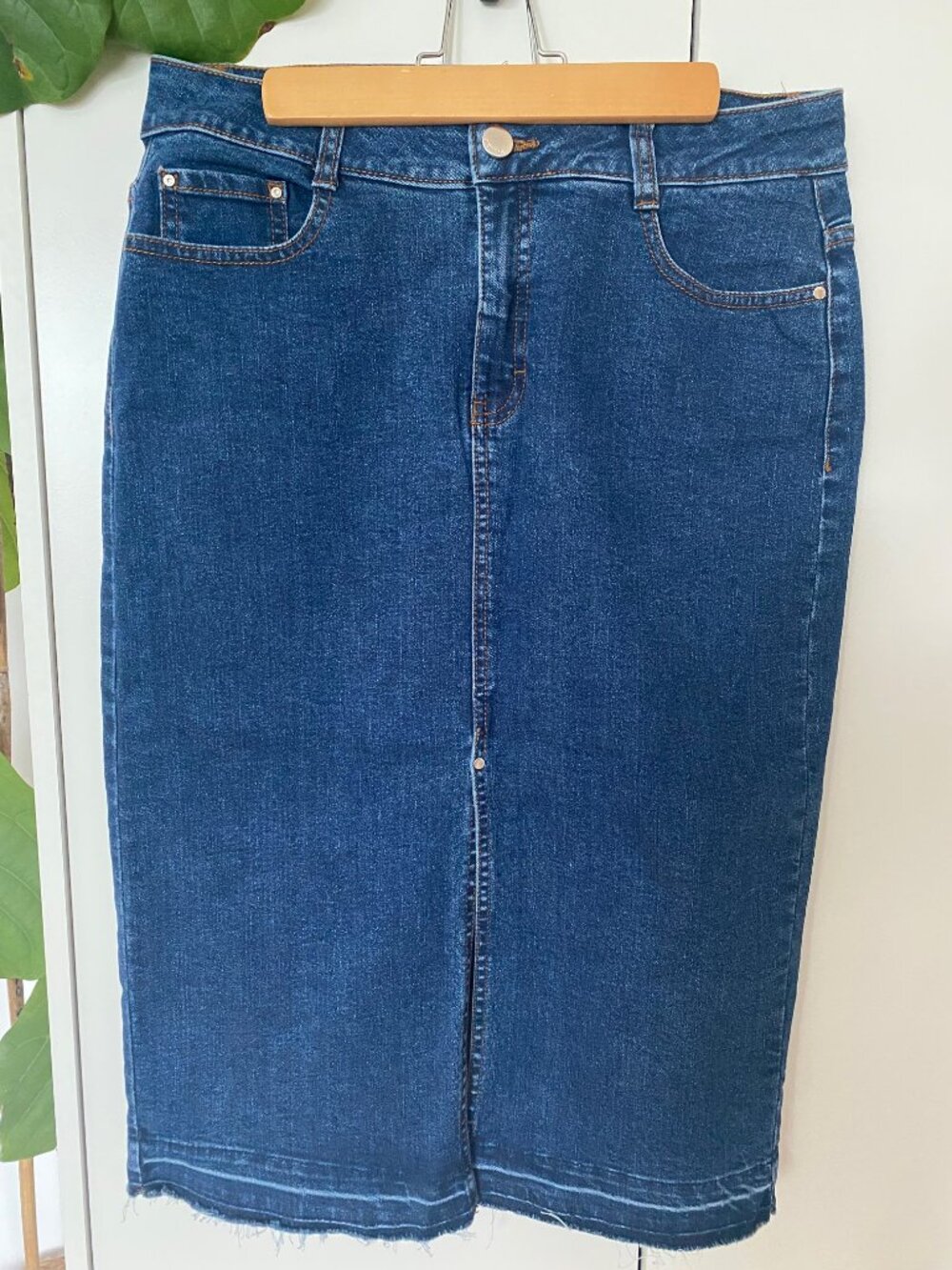 Women Liquid Jeans Skirt Size 9/10 Spandex Pockets